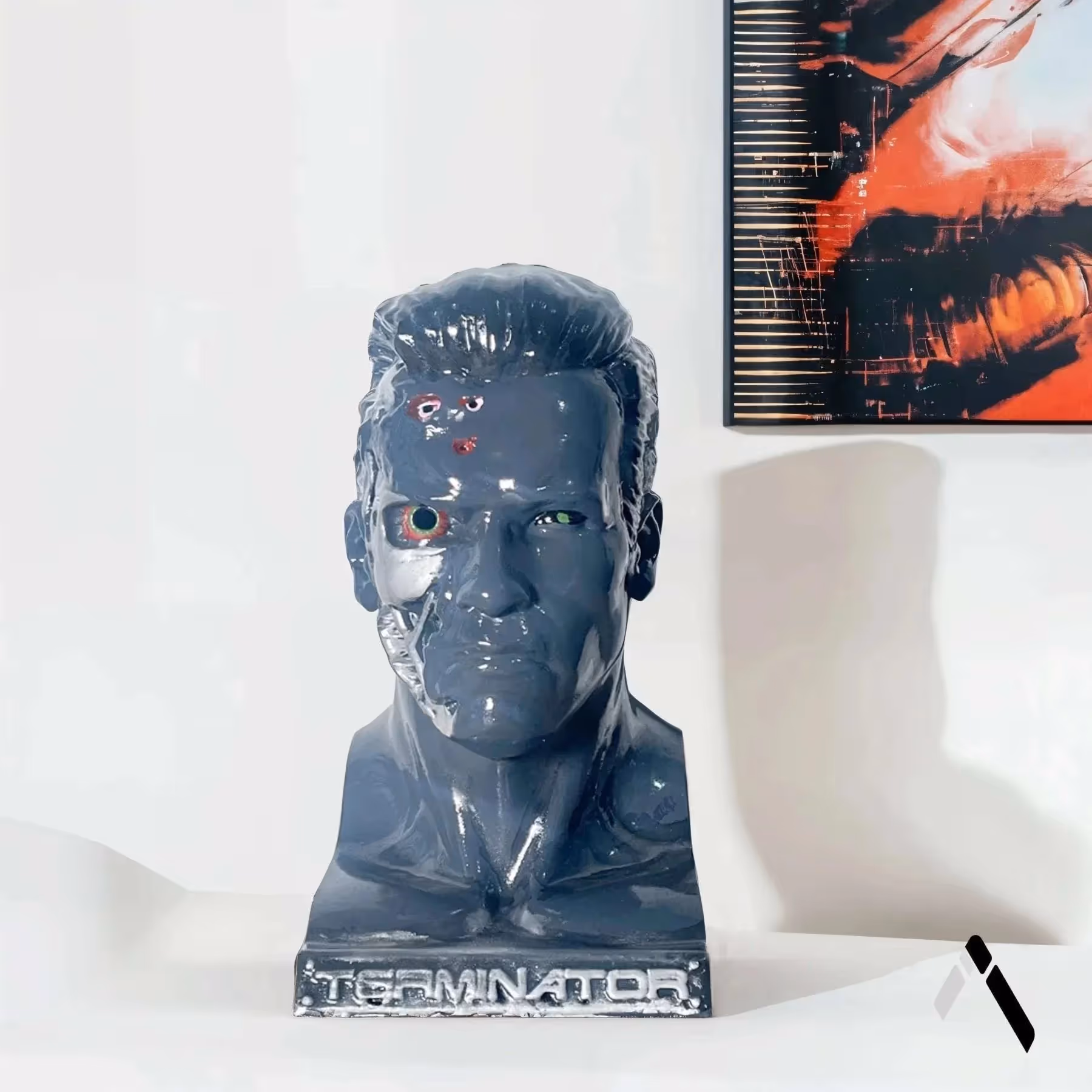 Terminator T-800 Arnold Head Bust Sculpture  image 1
