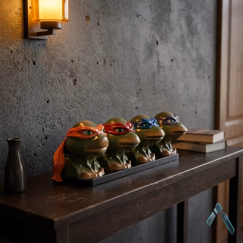 TMNT Teenage Mutant Ninja Turtles Head Bust Set image 2