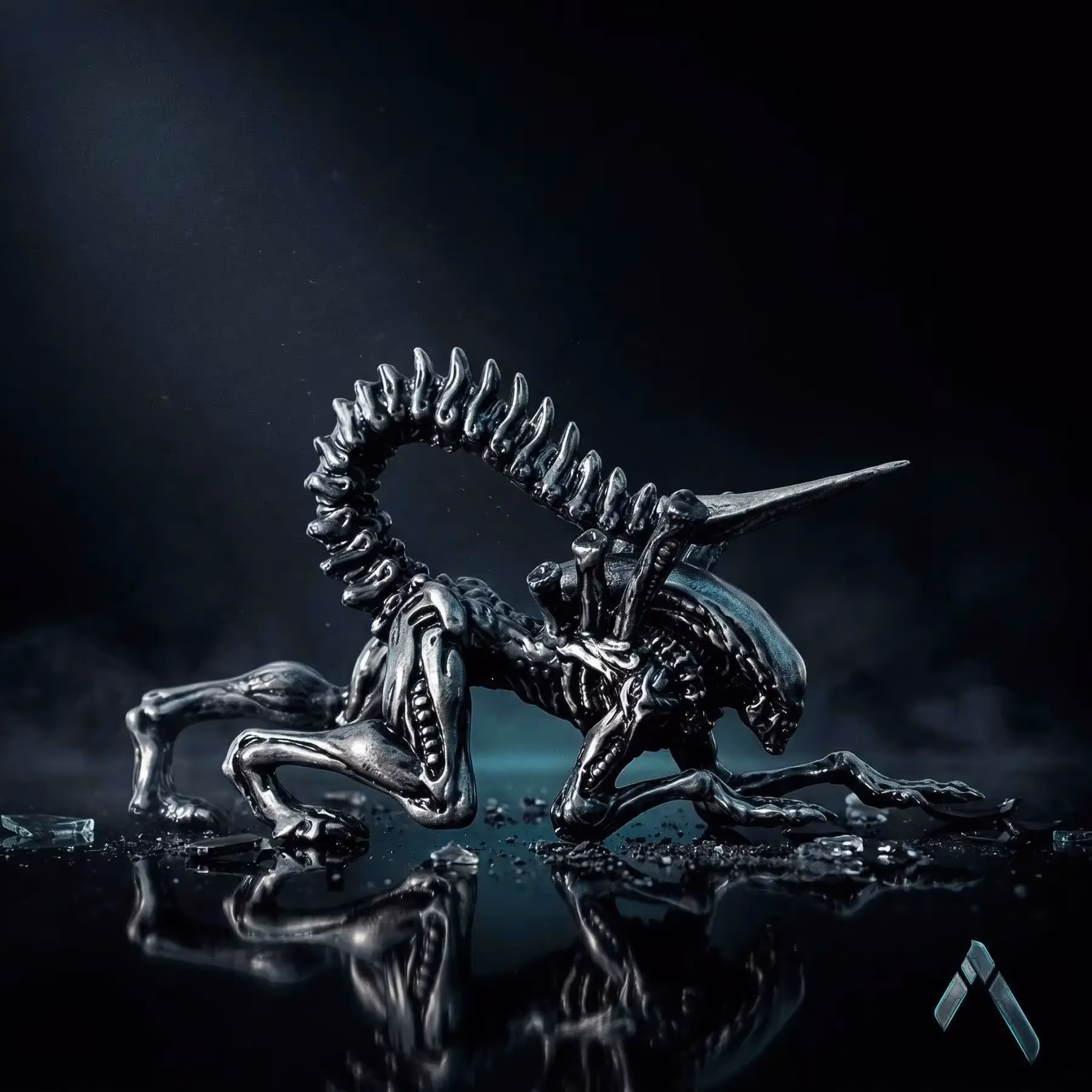 Xenomorph Queen Stalking Pose Figurine  image 1