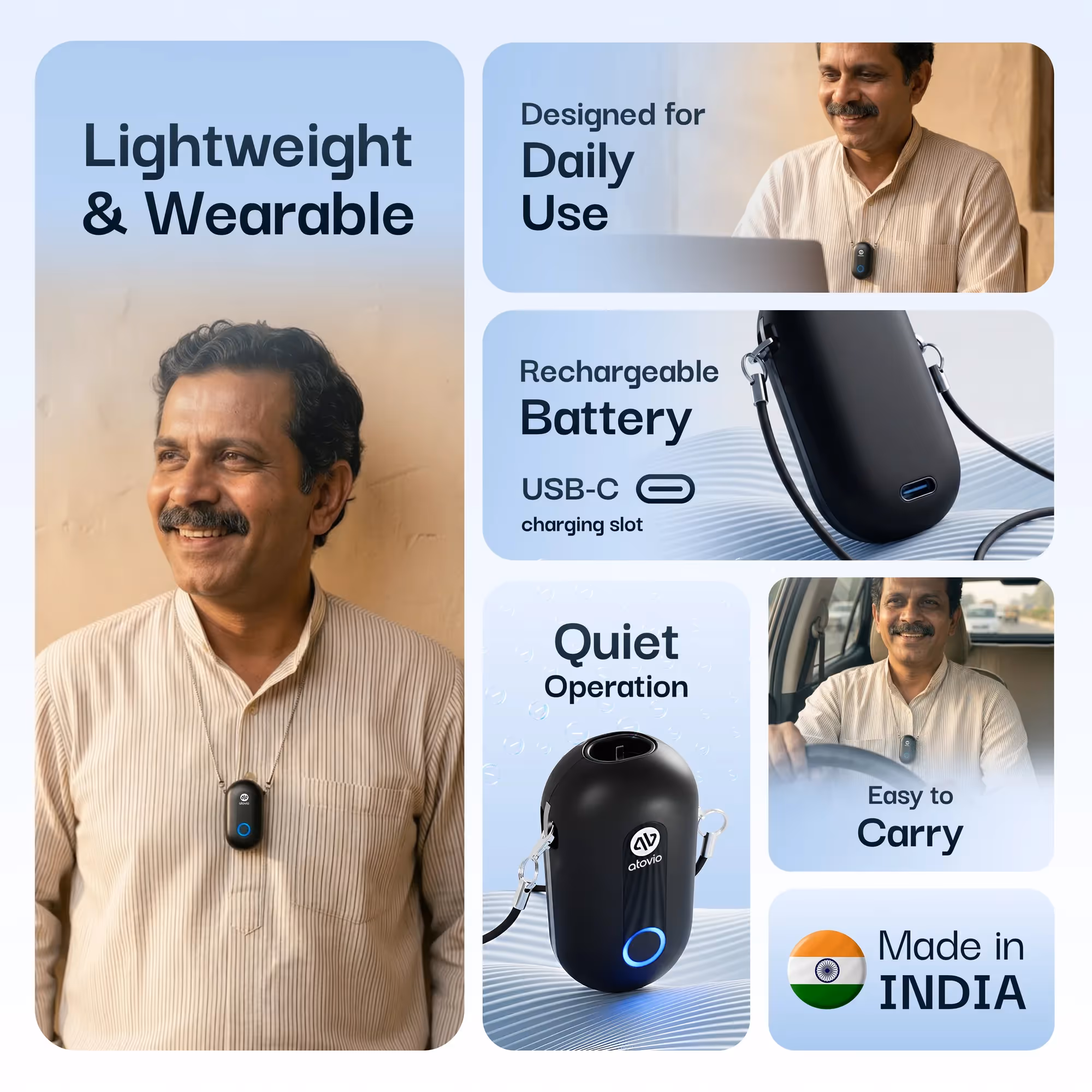 Pebble Wearable Air Purifier image 4
