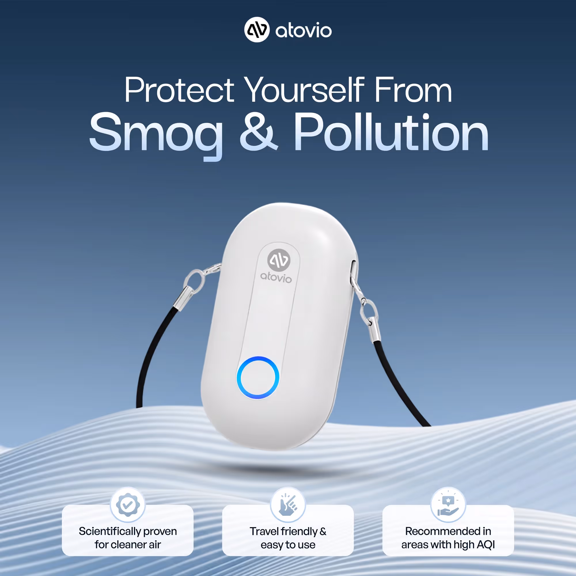 Pebble Wearable Air Purifier image 1