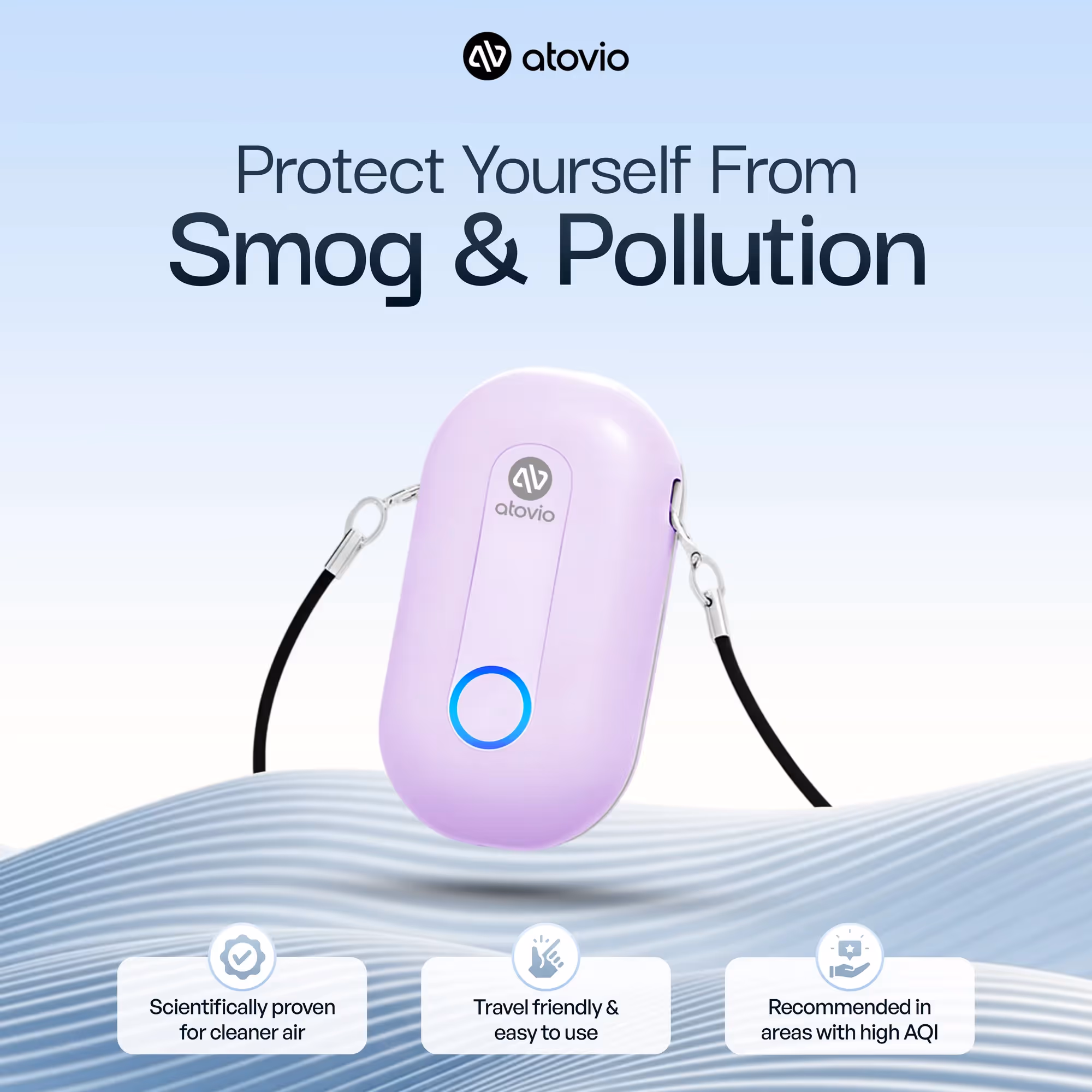 Pebble Wearable Air Purifier  image 1