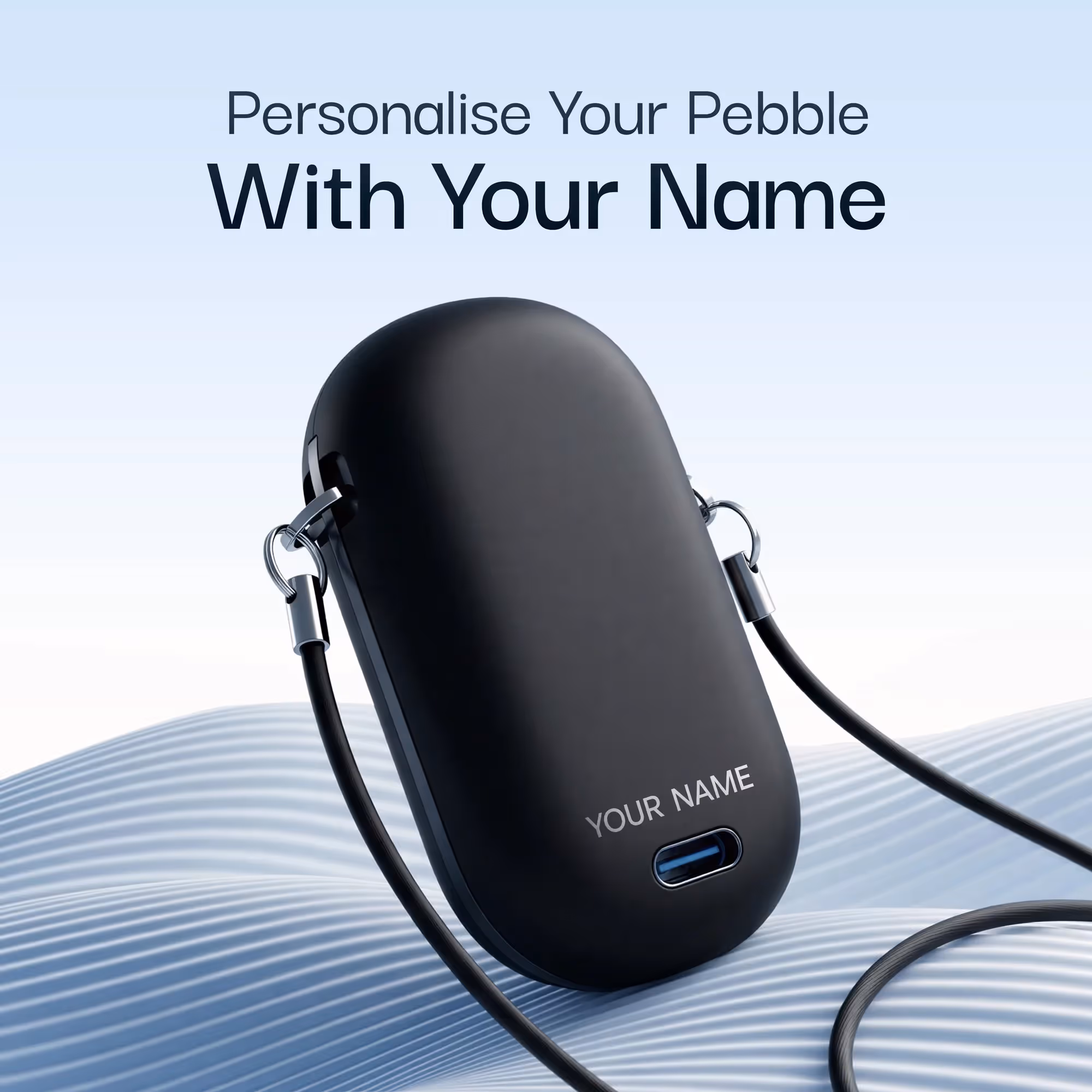 Personalised Pebble Wearable Air Purifier image 1