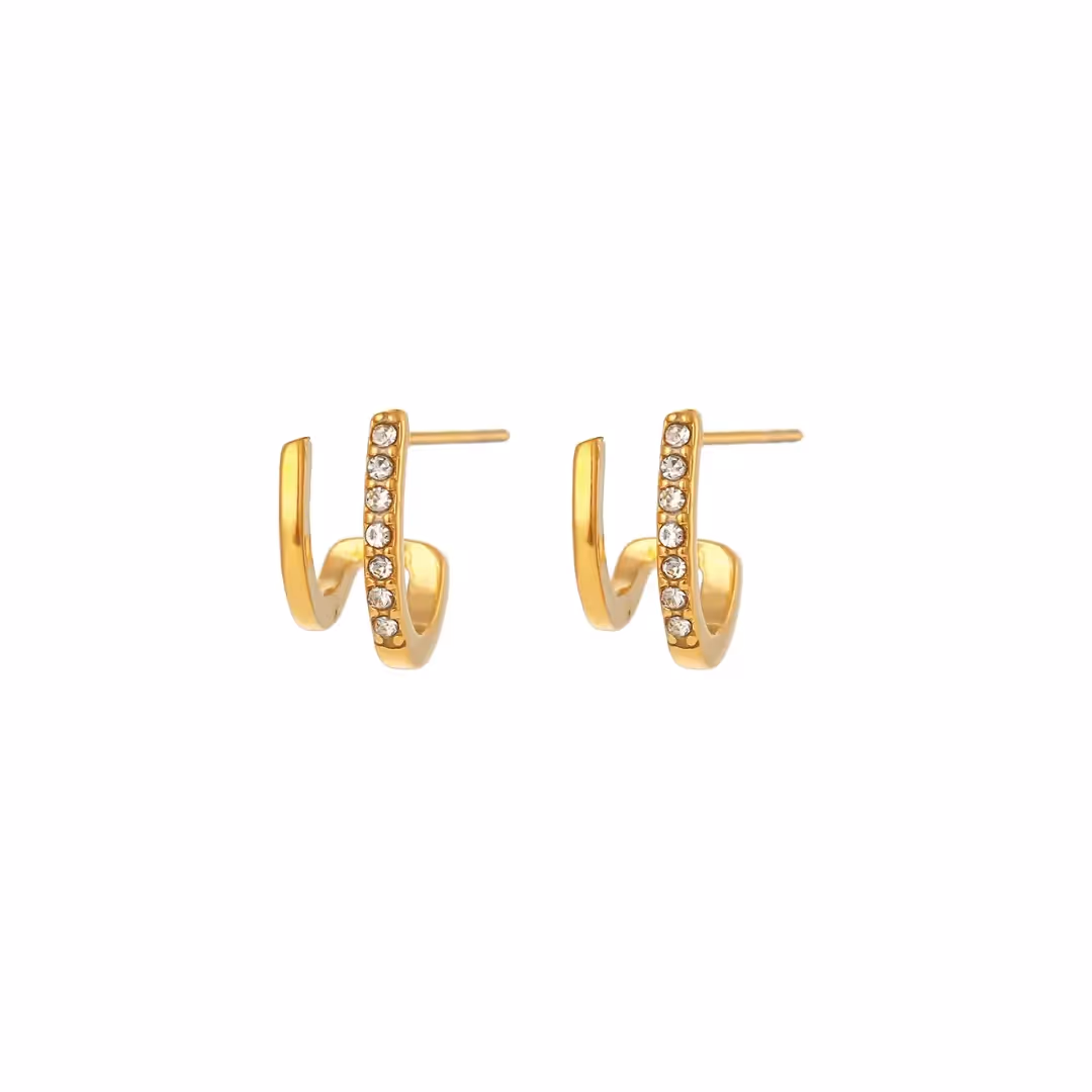 2 Piercing Illusion Earrings  image 1