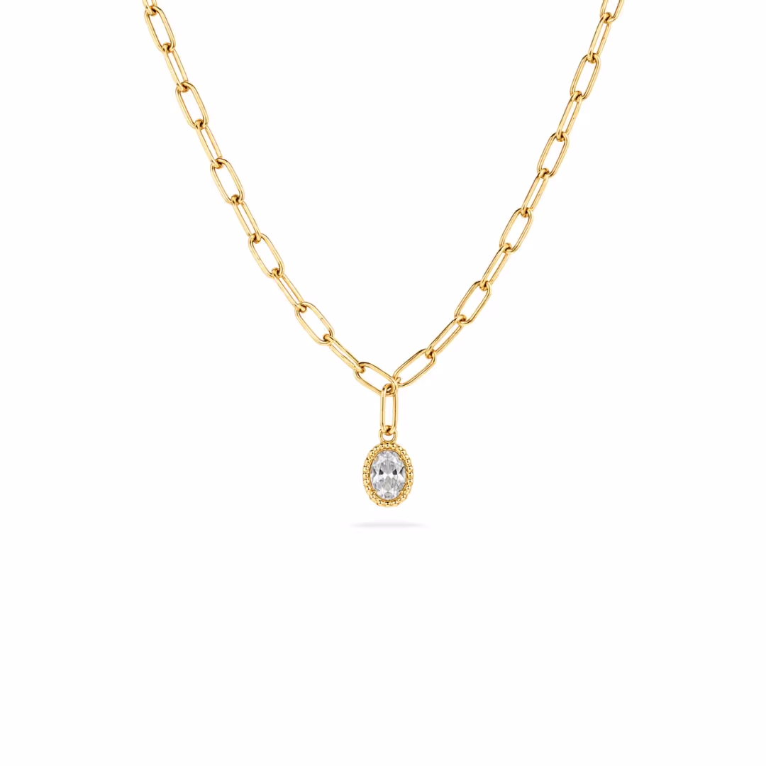 Bold Link Drop Necklace  image 1