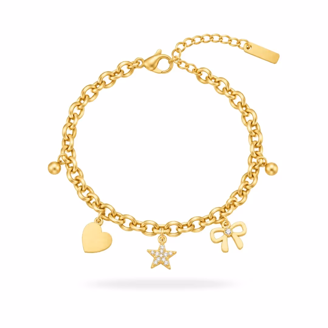 Bow & Charm Bracelet image 1