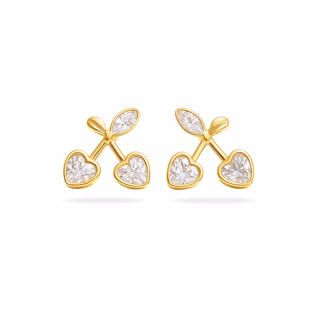 Cherry Bezel Earrings  image 1