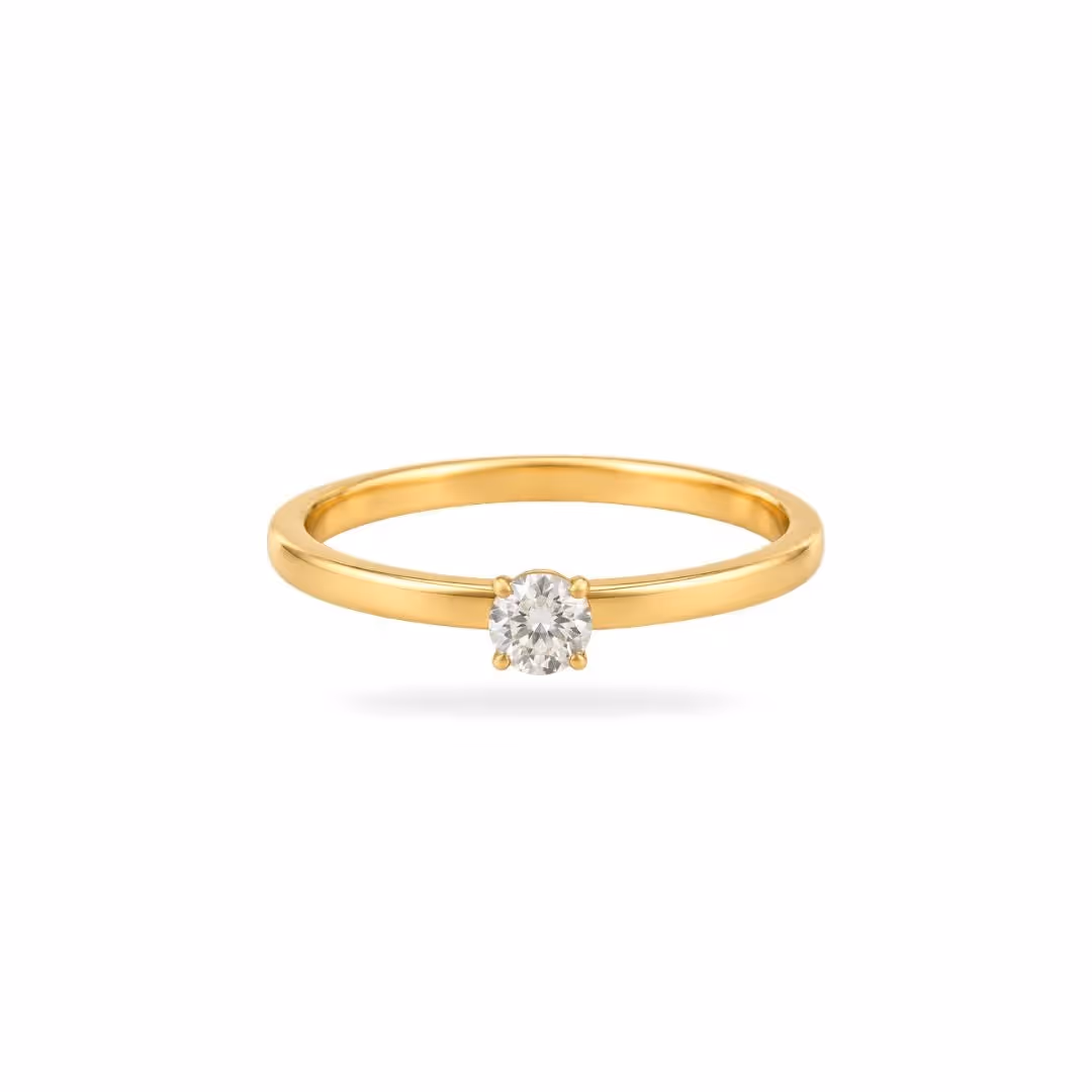 Classic Mini Solitaire Ring  image 1