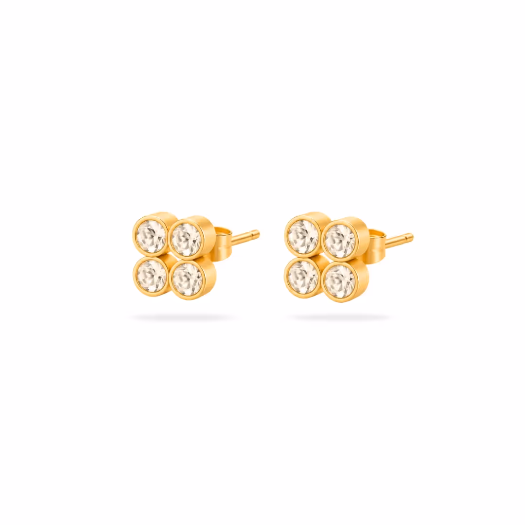 Crystal Rosette Earrings image 1