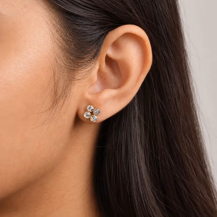 Crystal Rosette Earrings image 4