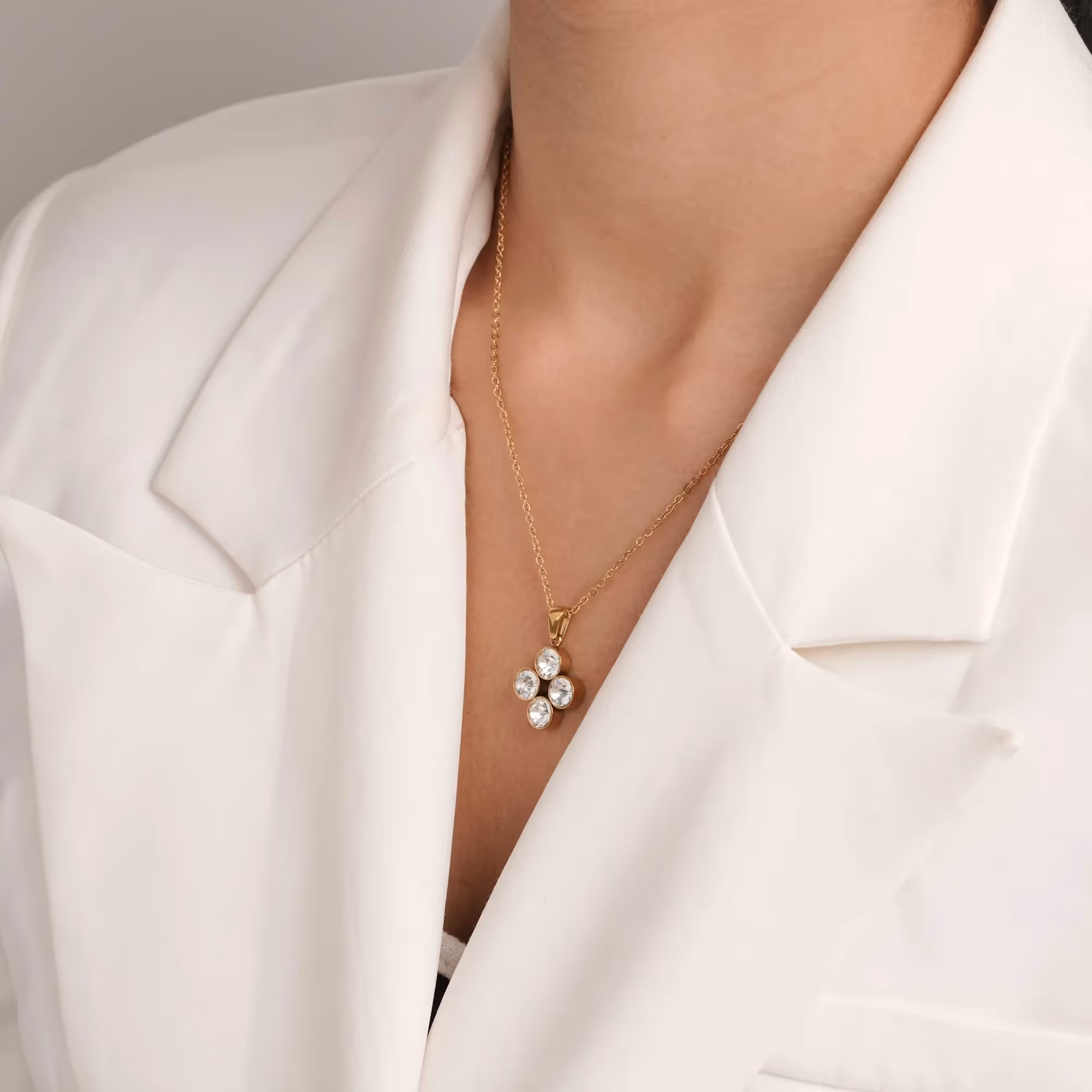 Crystal Rosette Necklace image 2