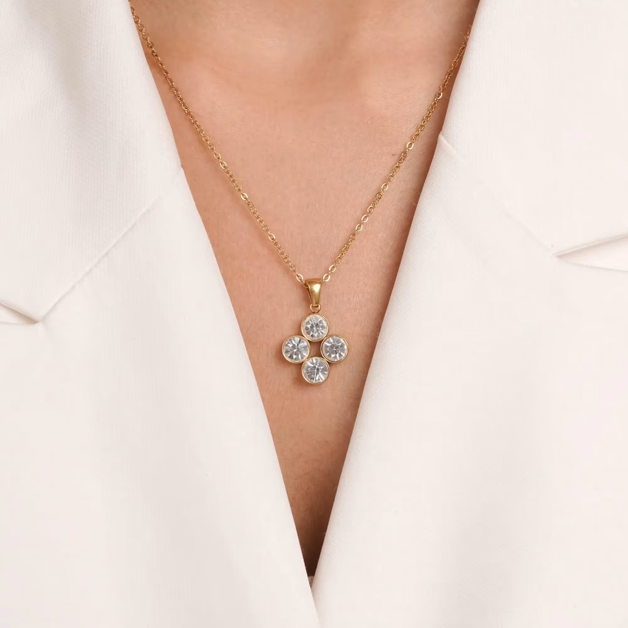 Crystal Rosette Necklace image 4