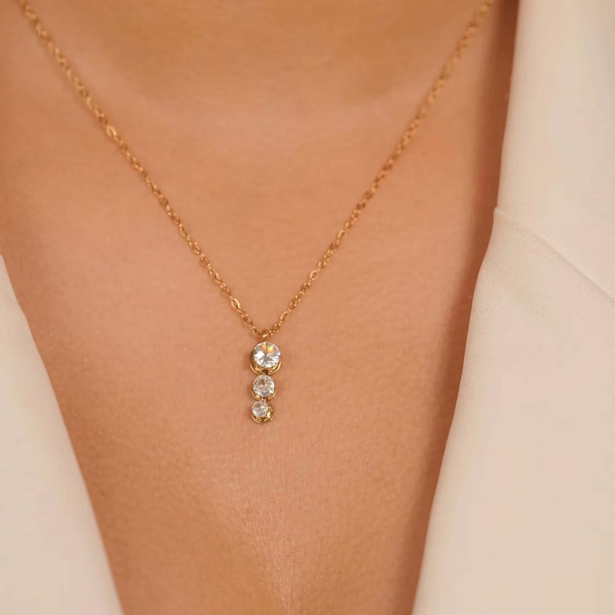 Crystal Trinity Necklace image 2