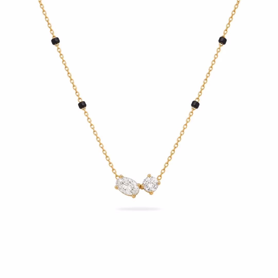 Double Stone Mangalsutra  image 1