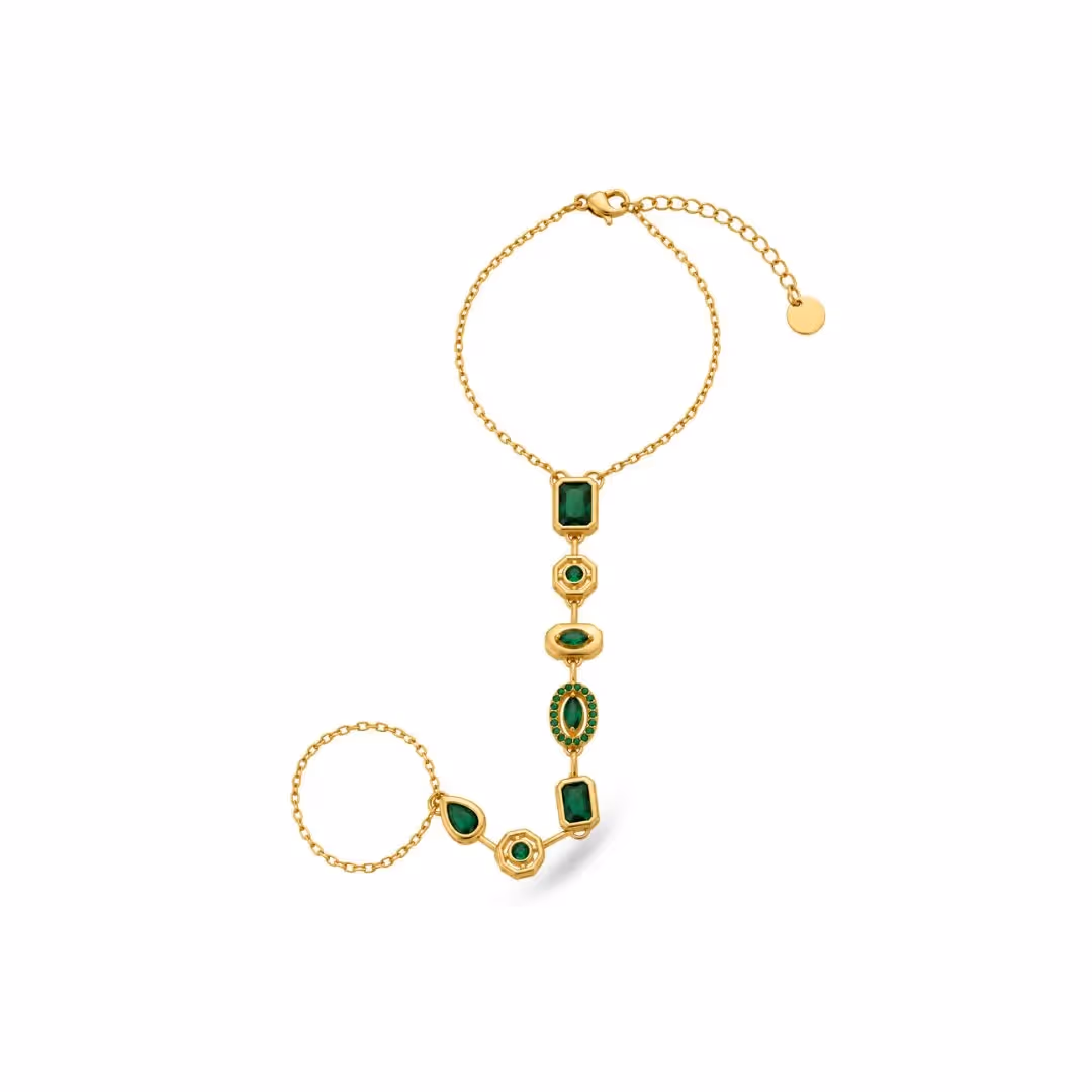 Emerald Cascade Handchain  image 1