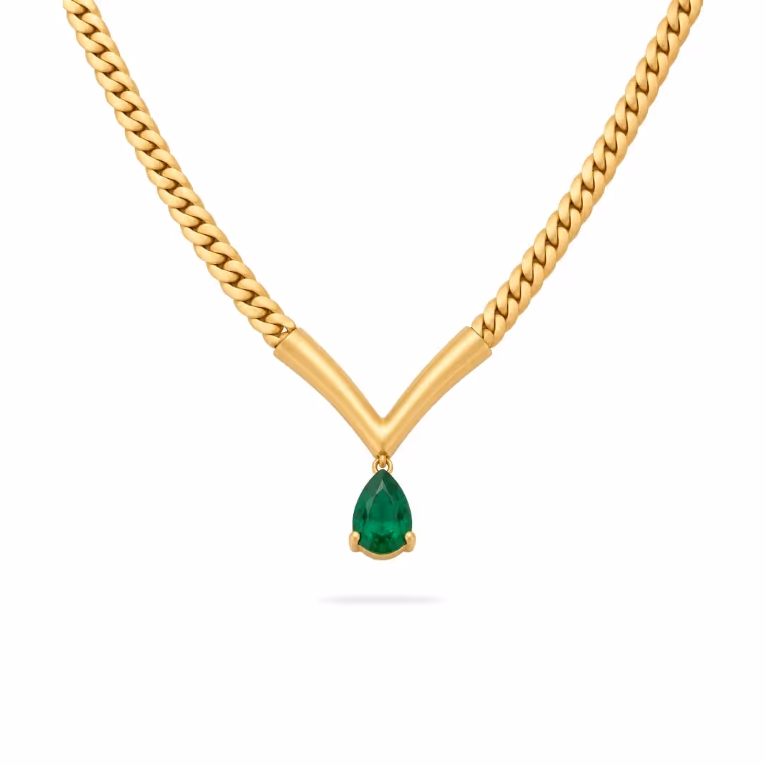 Emerald Pear Necklace  image 1