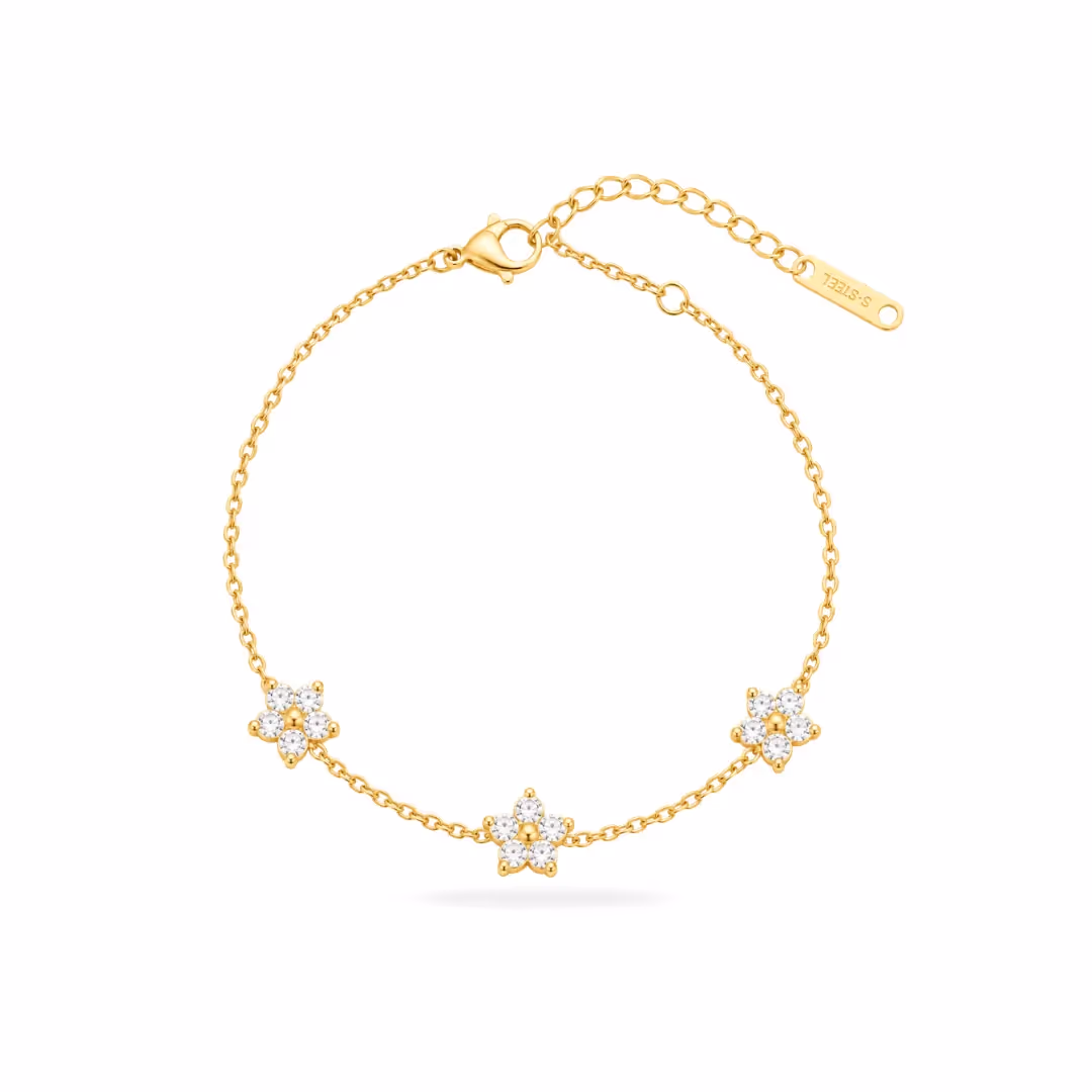 Floral Crystal Bracelet image 1