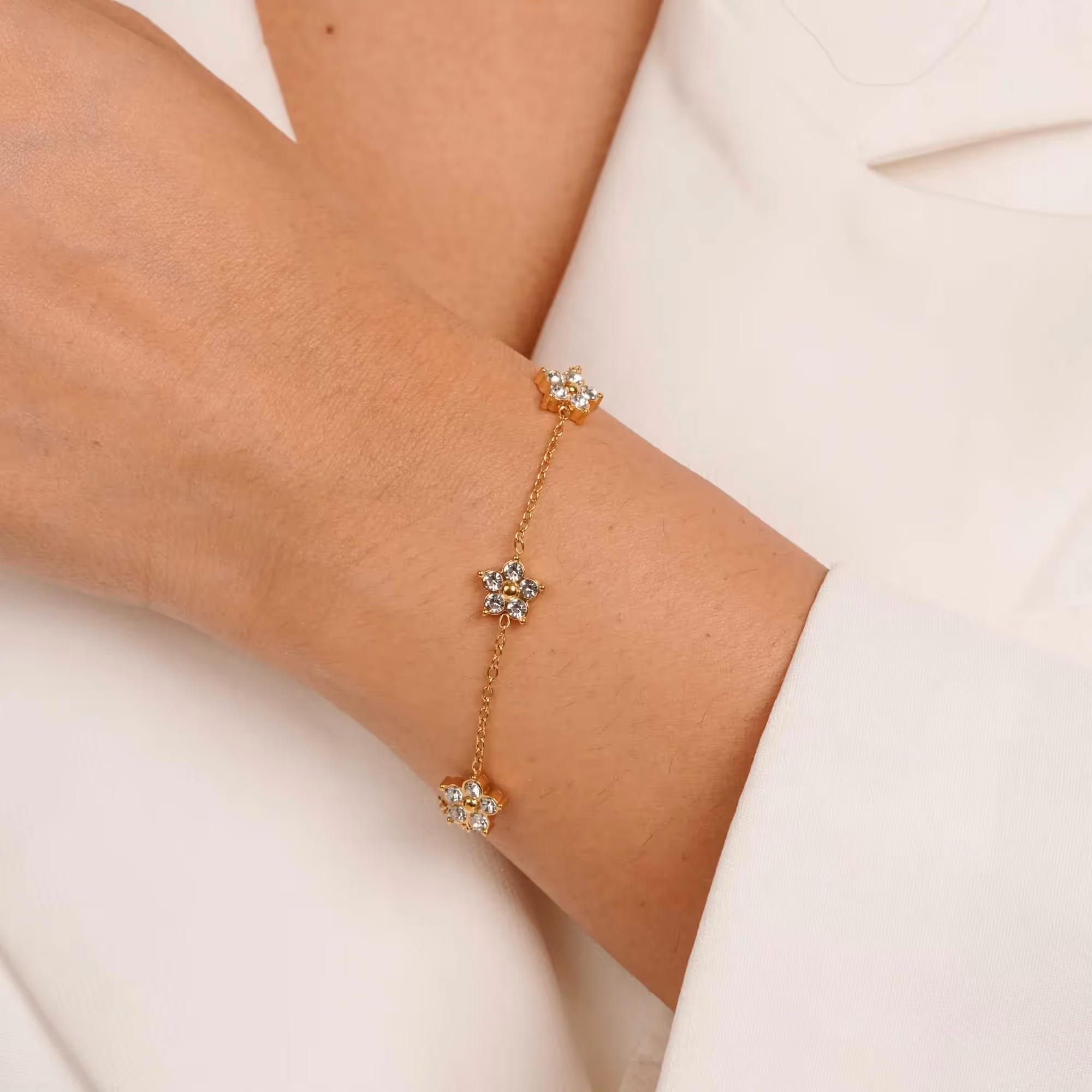 Floral Crystal Bracelet  image 2
