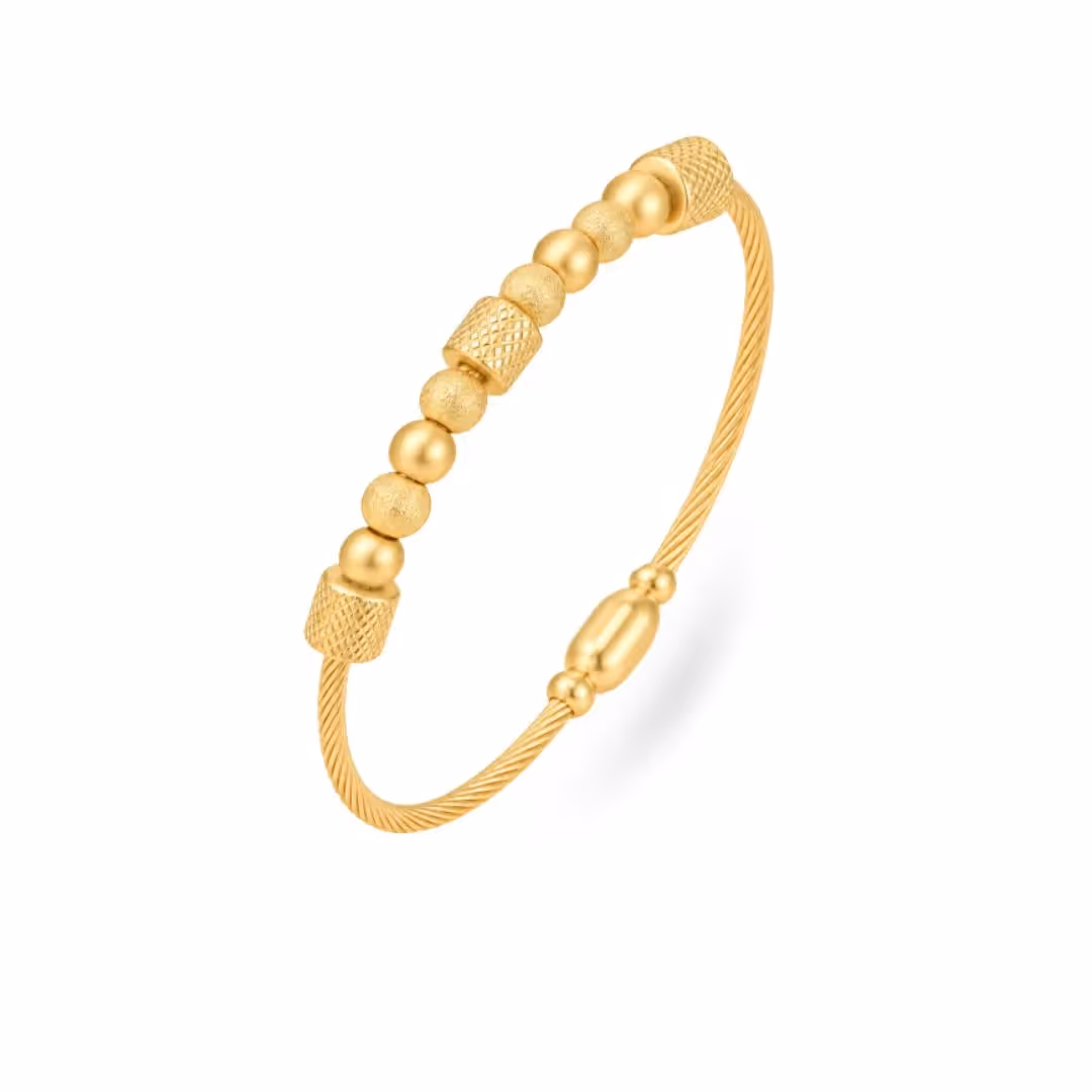 Gold Bead Bracelet image 1