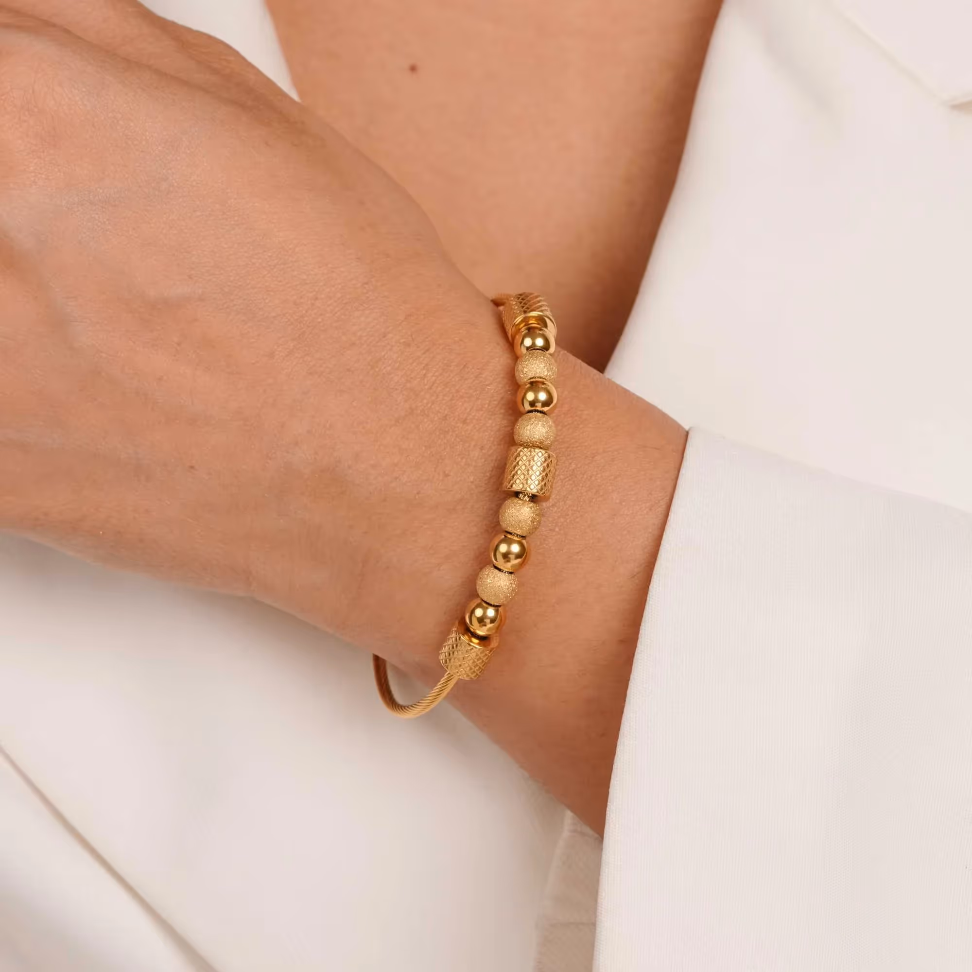 Gold Bead Bracelet image 2