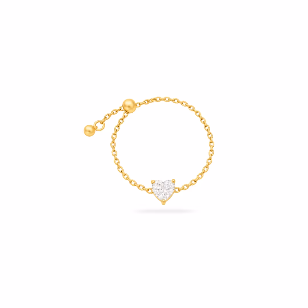 Heart Chain Adjustable Ring image 1