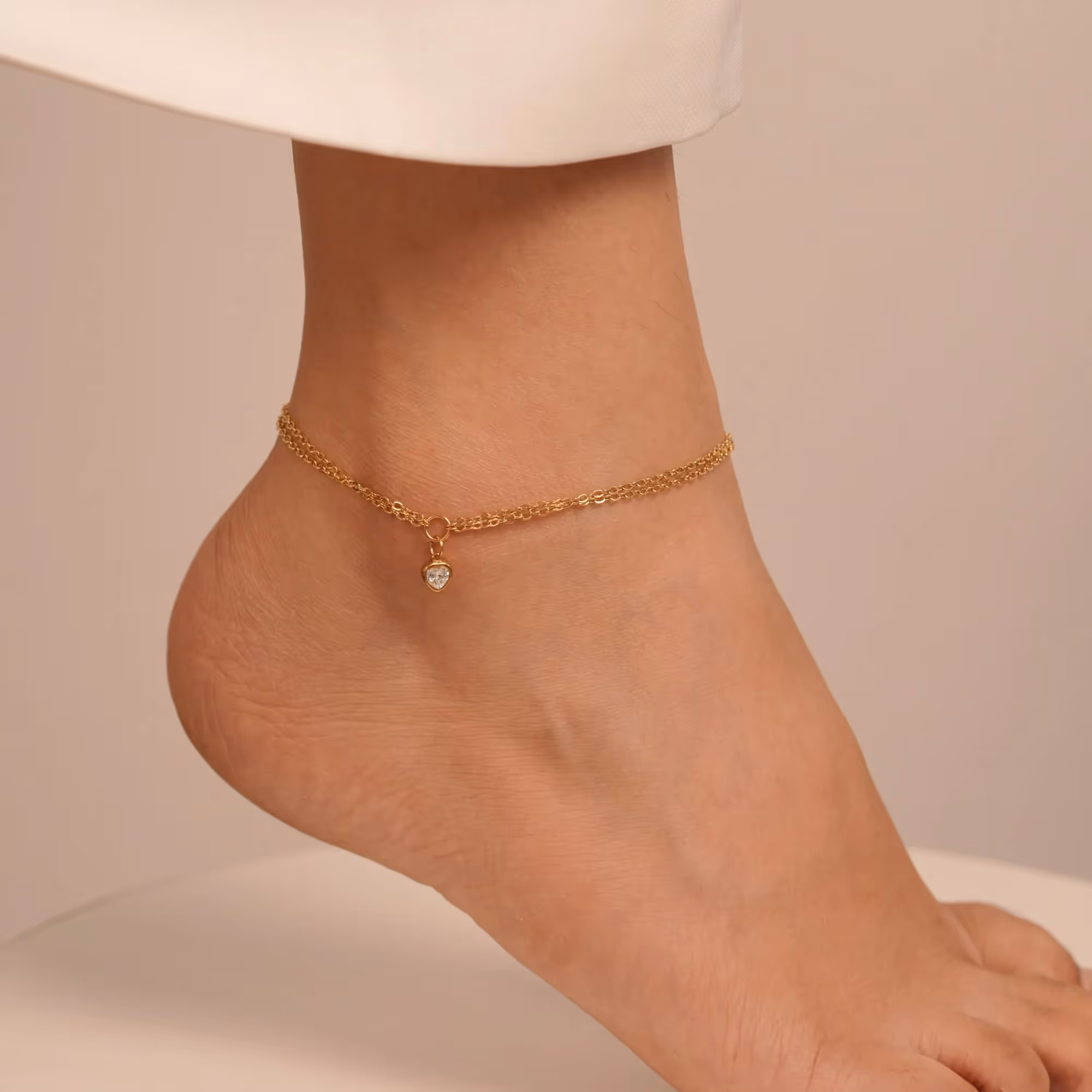 Heart Drop Anklet image 2
