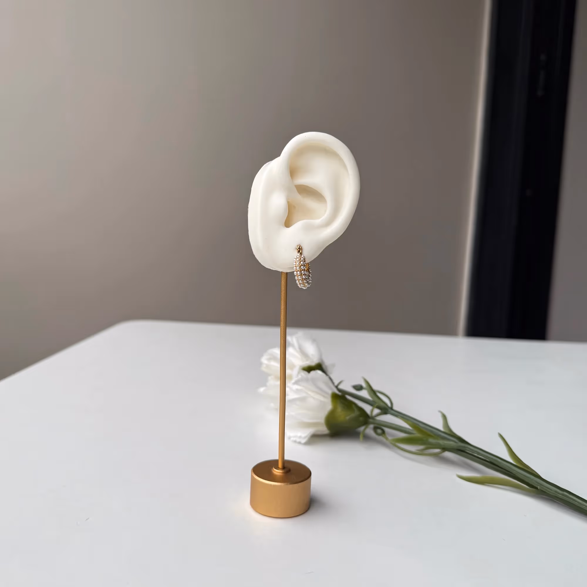 Mini Pearl Hoops image 3