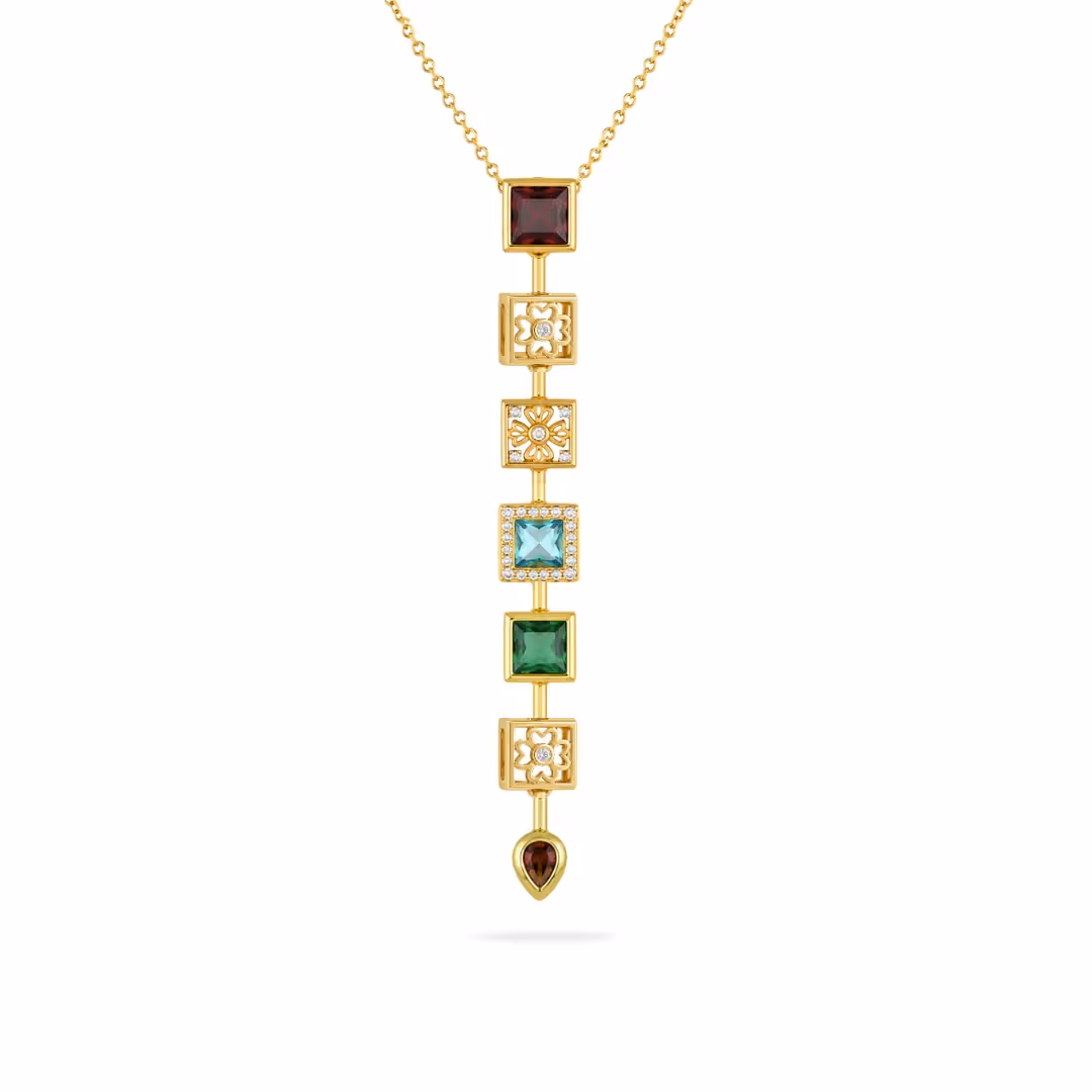 Mosaic Lariat Necklace  image 1