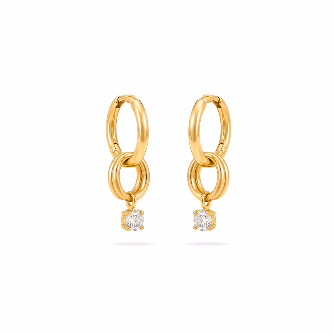 Multi Ring Solitaire Hoops image 1