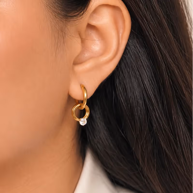 Multi Ring Solitaire Hoops image 2