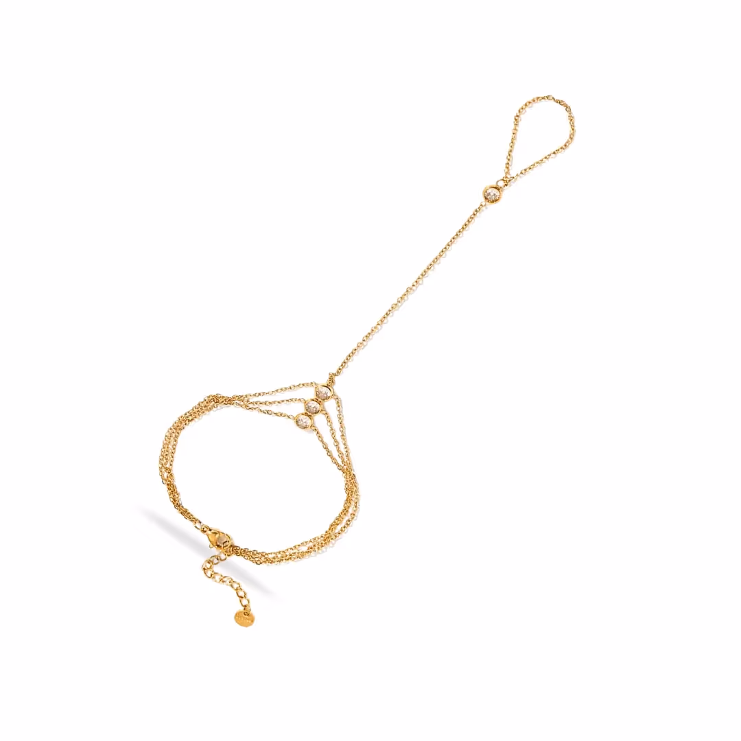 Multi-Strand Handchain Bracelet  image 1