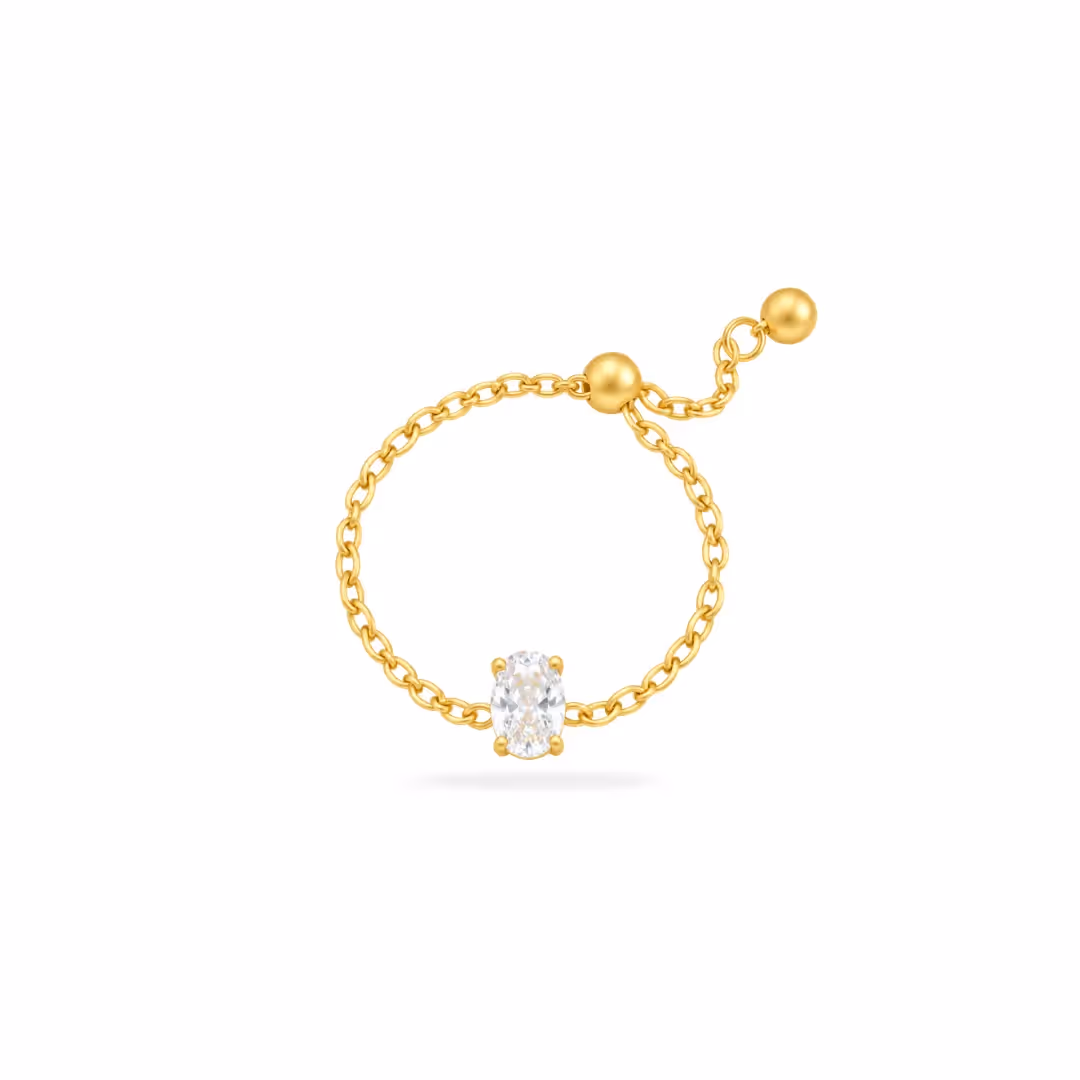 Oval Chain Adjustable Ring image 1