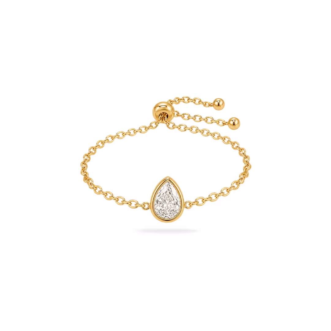 Pear Chain Adjustable Ring  image 1