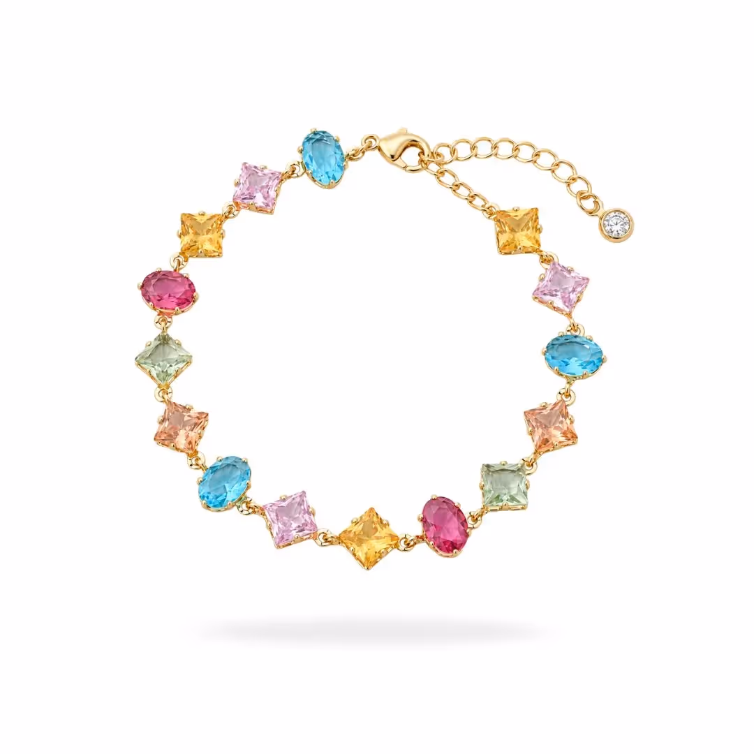 Rainbow Gemstone Bracelet image 1