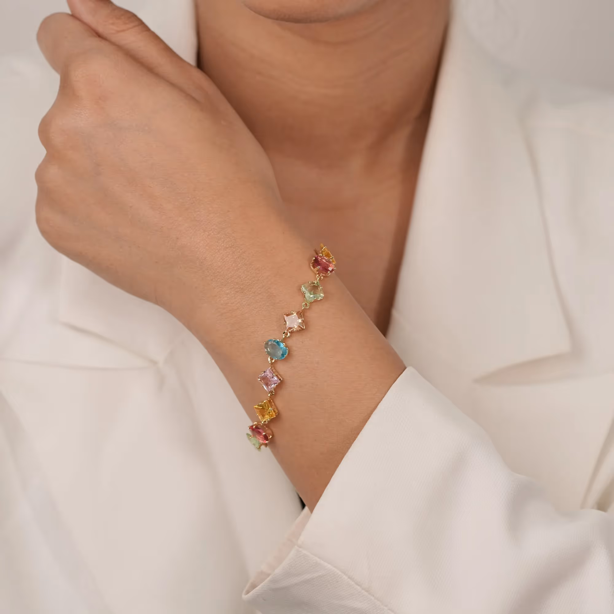 Rainbow Gemstone Bracelet image 3