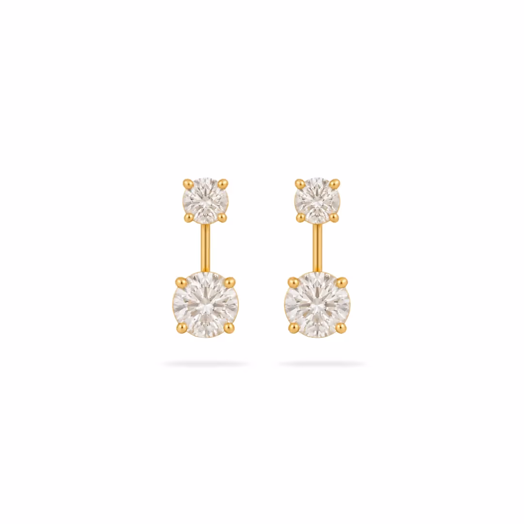 Solitaire Hidden Drop Earrings  image 1