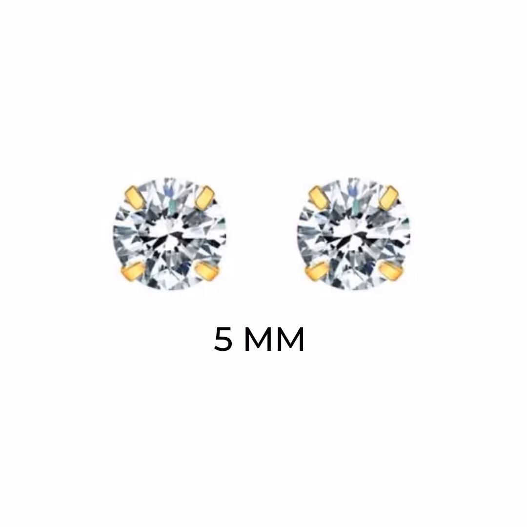 Solitaire Studs 5mm  image 1