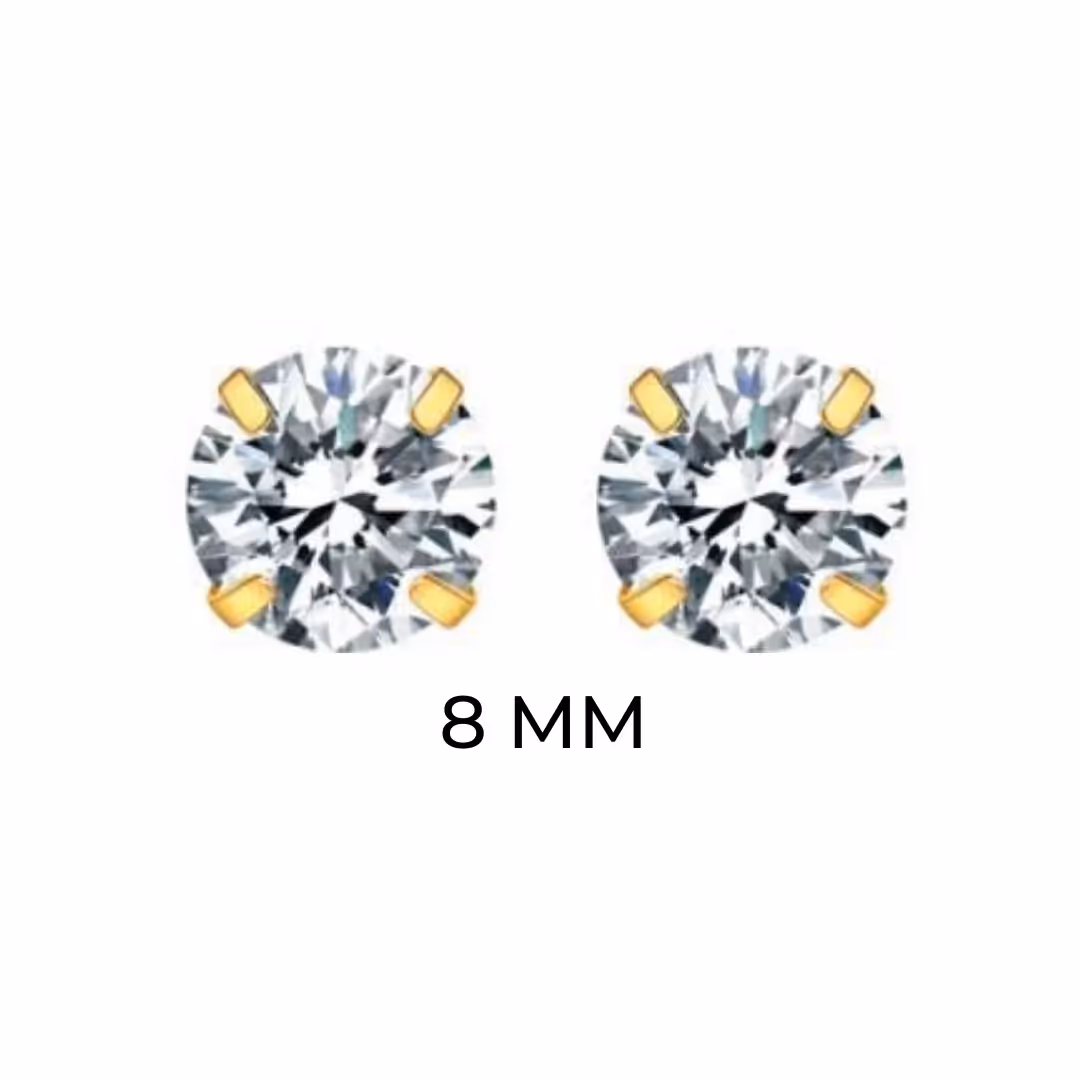 Solitaire Studs (8MM) image 1