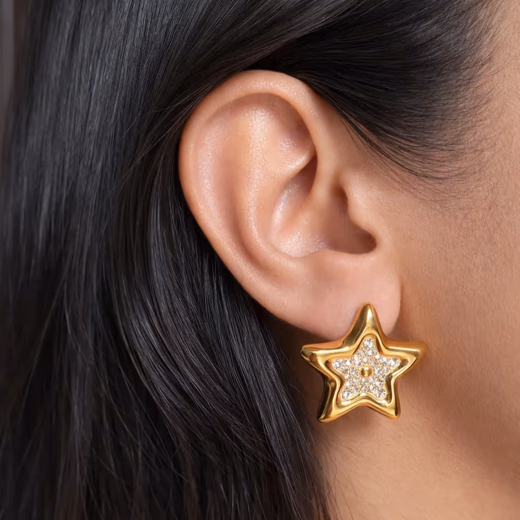 Studded Star Earrings image 4