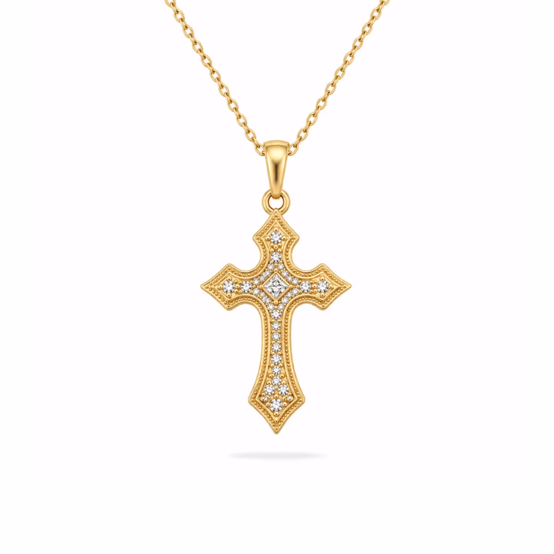 Vintage Cross Necklace image 1