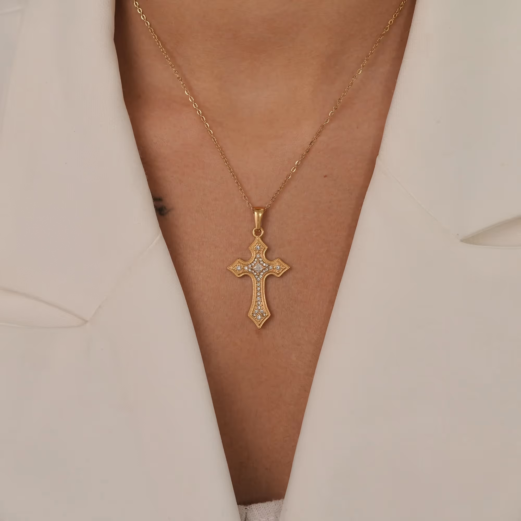 Vintage Cross Necklace image 2