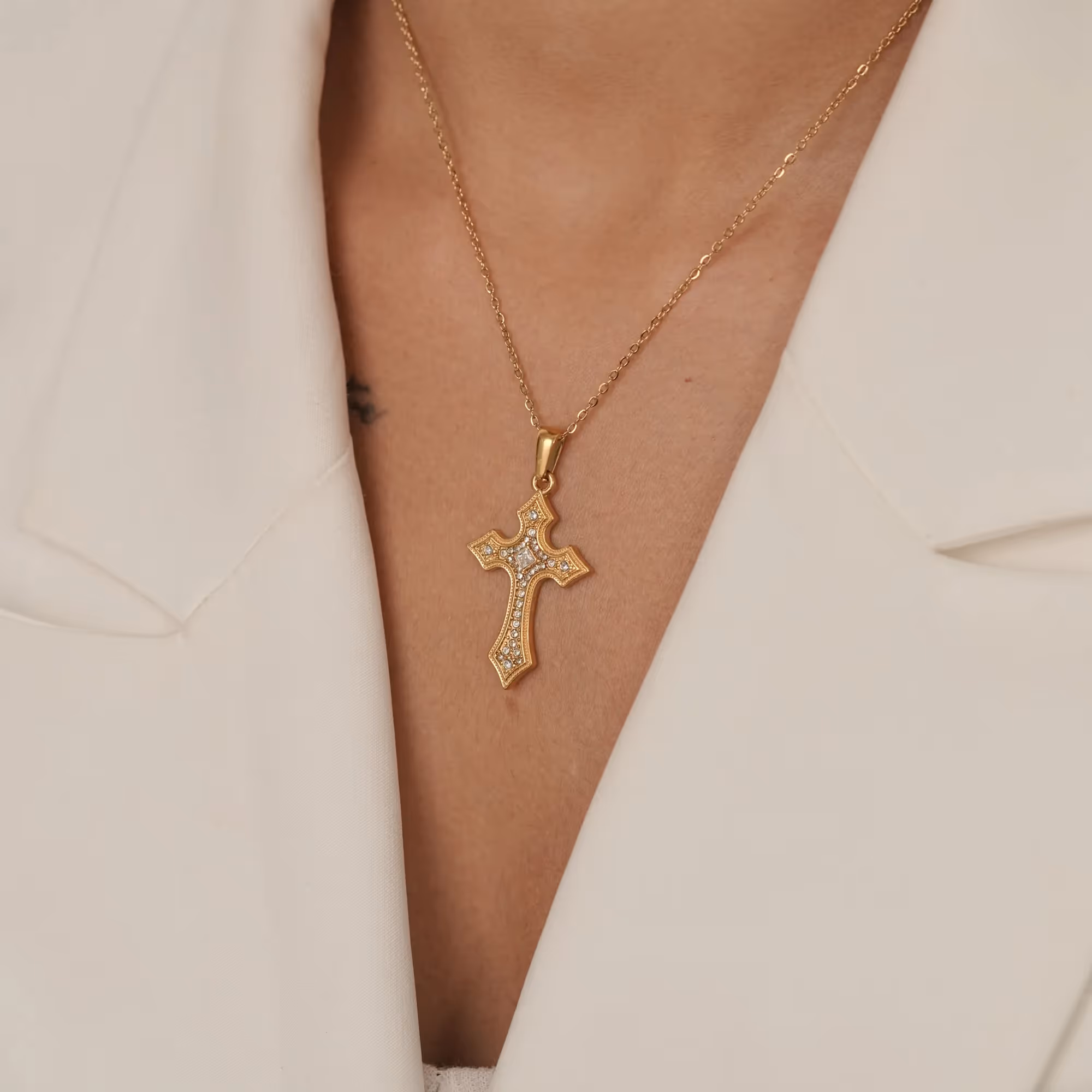 Vintage Cross Necklace image 5