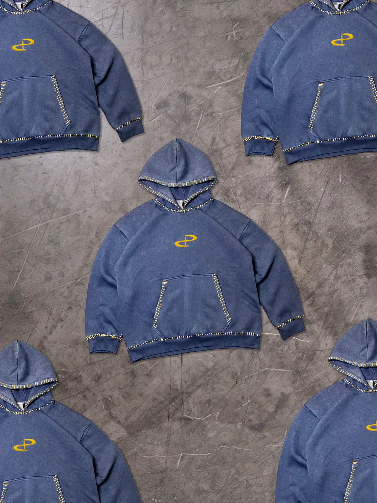 CTRL+P KANTHA INDIGO HOODIE - photo 3 of 4