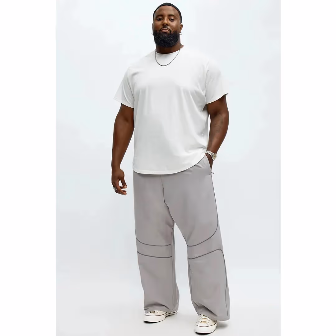 Baggy Piping Panel Pants image 5