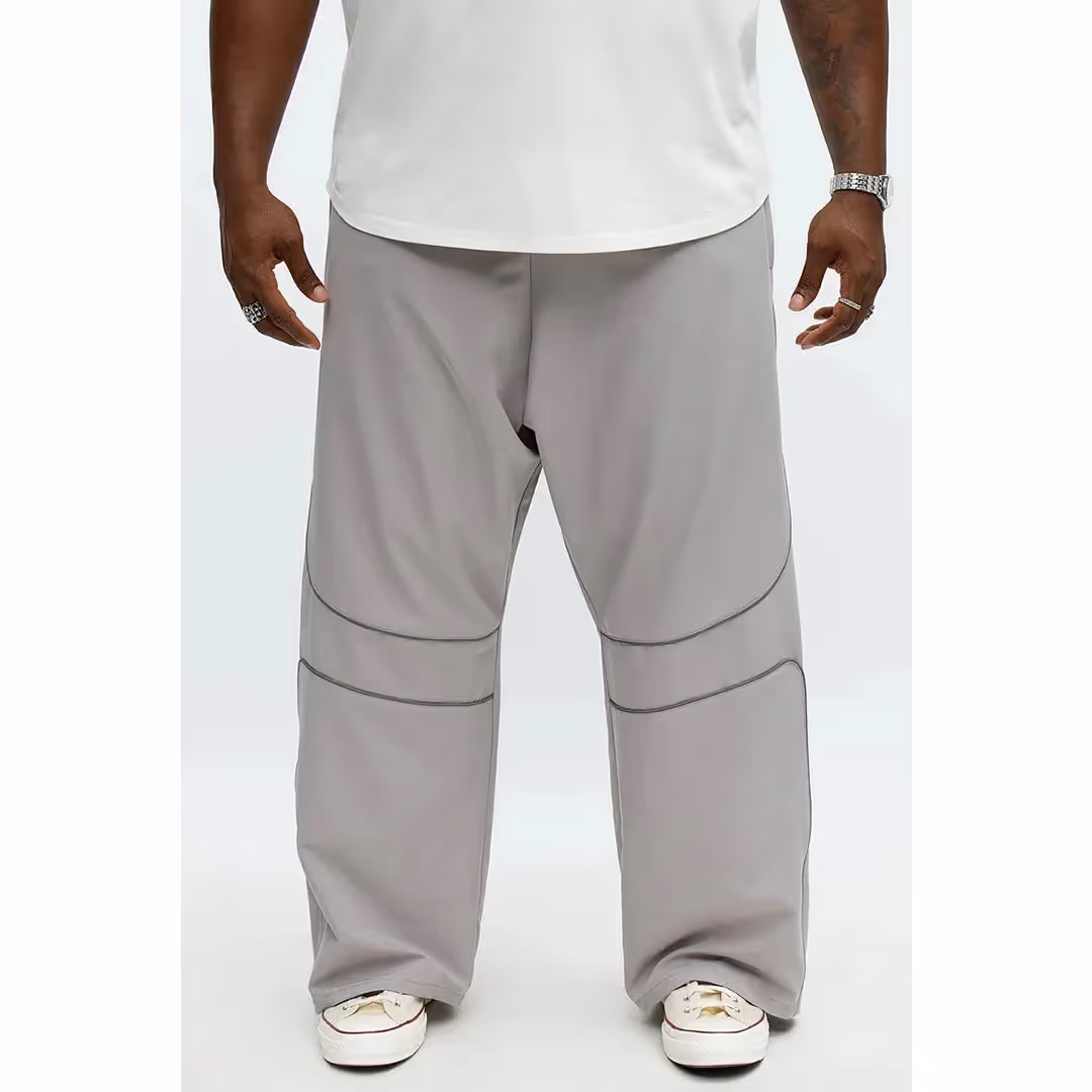 Baggy Piping Panel Pants image 7