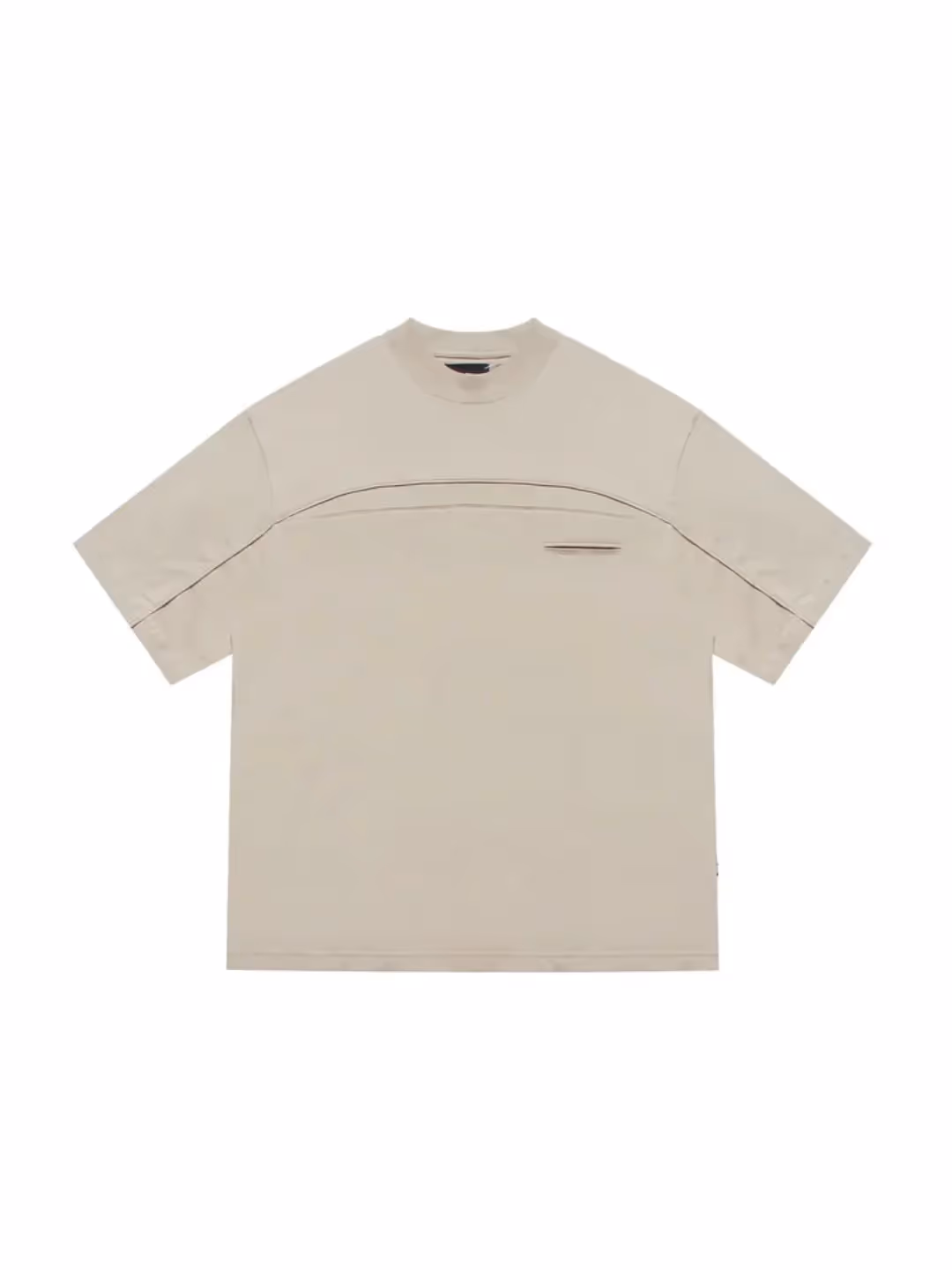 Beige Boxy Fit Tee  image 6