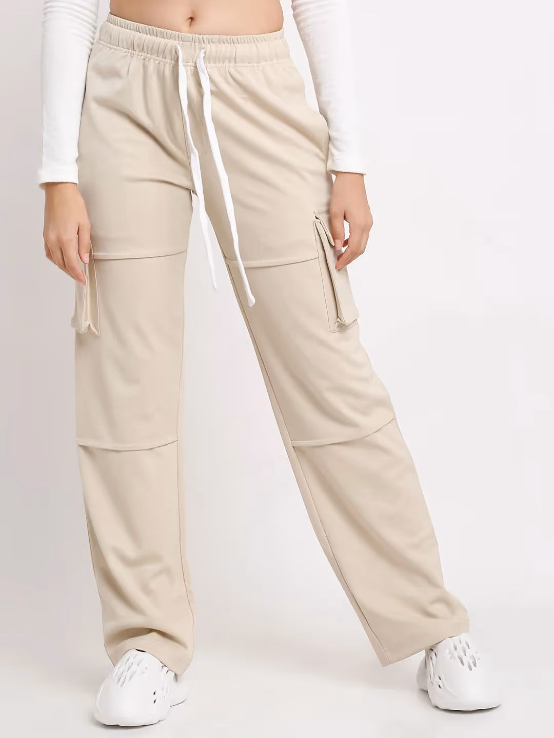 Beige Utility Cargo Pants image 2