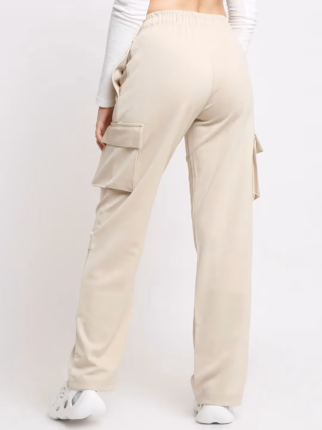 Beige Utility Cargo Pants image 4