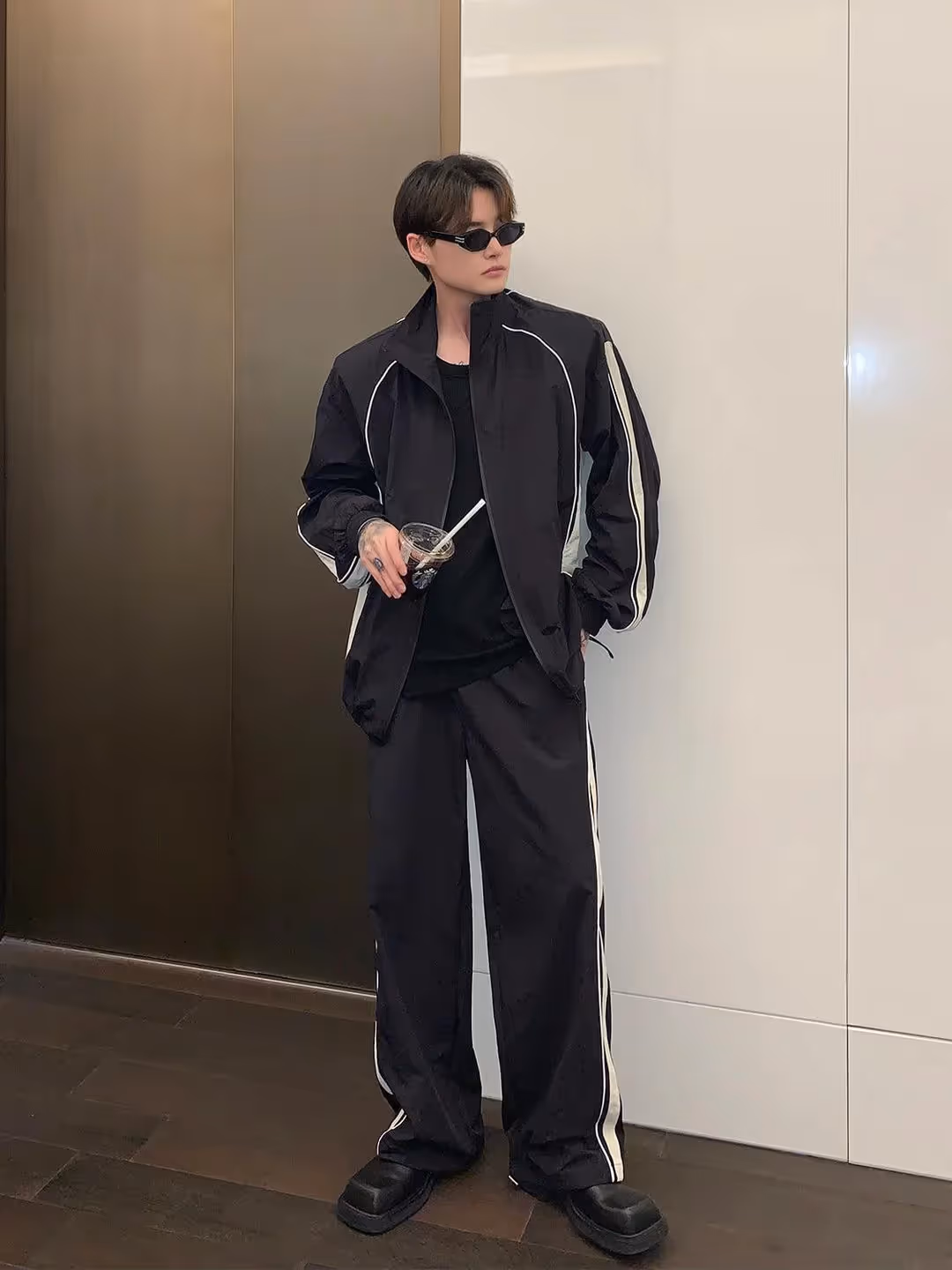 Black Courtside Tracksuit image 1