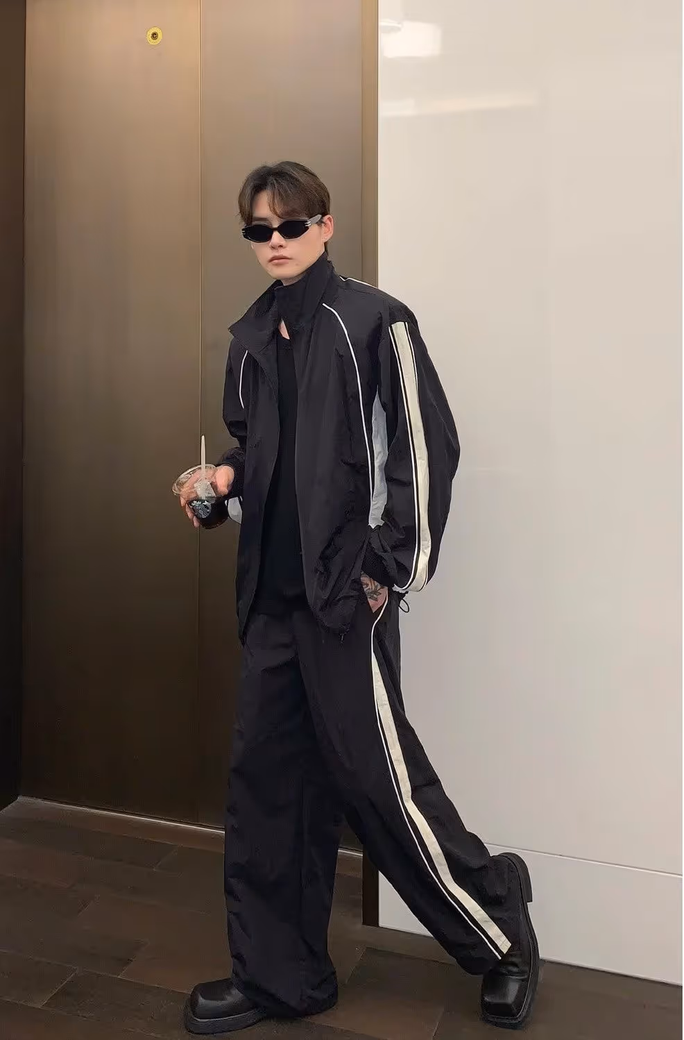 Black Courtside Tracksuit image 2